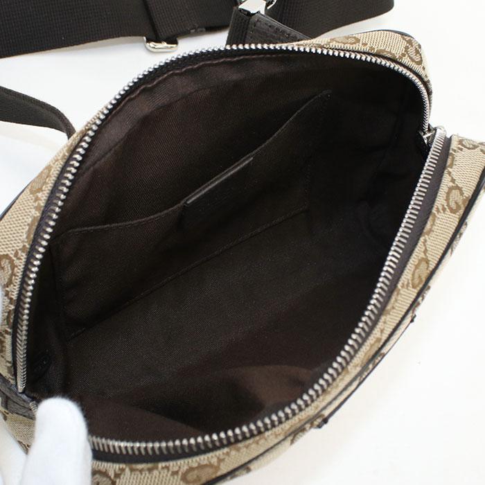 中古良品 GUCCI グッチ ボディバッグ 449174 ベルトバッグ GGキャンバス ユニセックス ベージュ_2