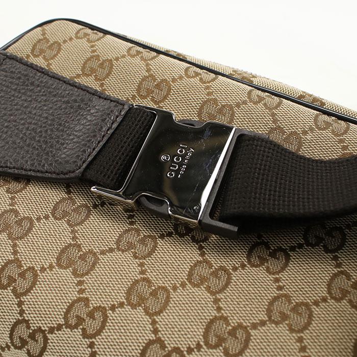 中古良品 GUCCI グッチ ボディバッグ 449174 ベルトバッグ GGキャンバス ユニセックス ベージュ_5