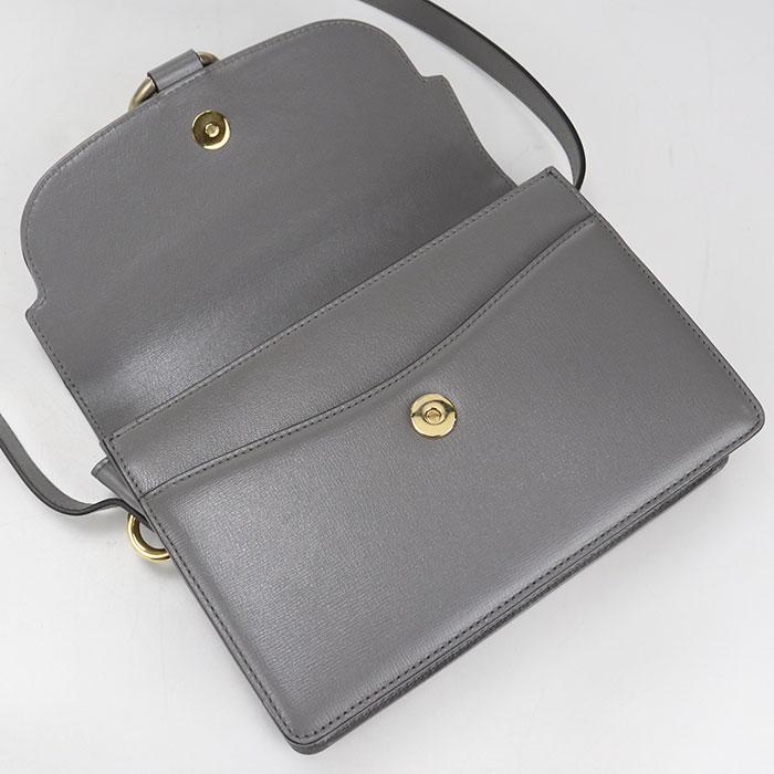 中古良品 GUCCI グッチ 斜め掛け ショルダーバッグ 589474 GGマーモント レディース グレー