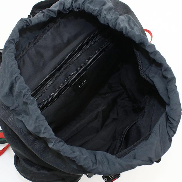 中古良品 GUCCI グッチ リュック 429037 バックパック シェリー メンズ ブラック_2