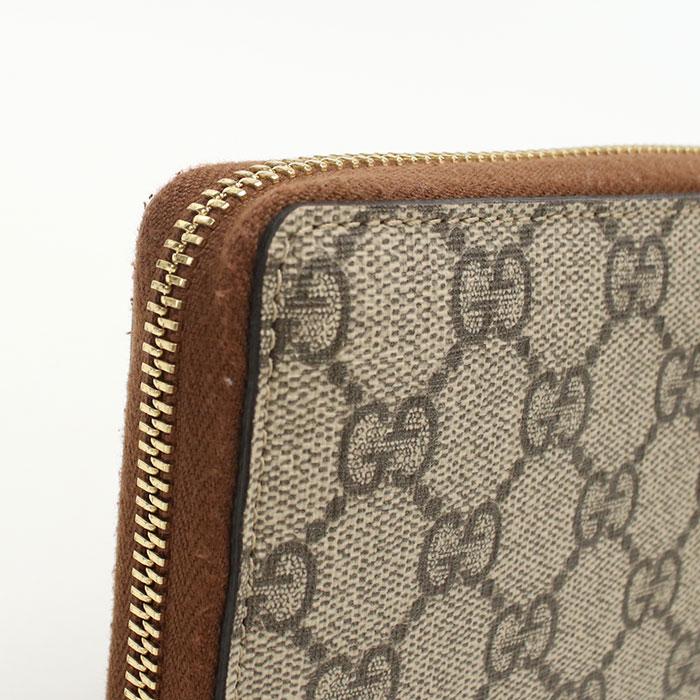 GUCCI グッチ GGスプリーム ラウンドファスナー 長財布 410102 GUCCI（グッチ） 中古良品 長財布ラウンドファスナー 410102 ジップ