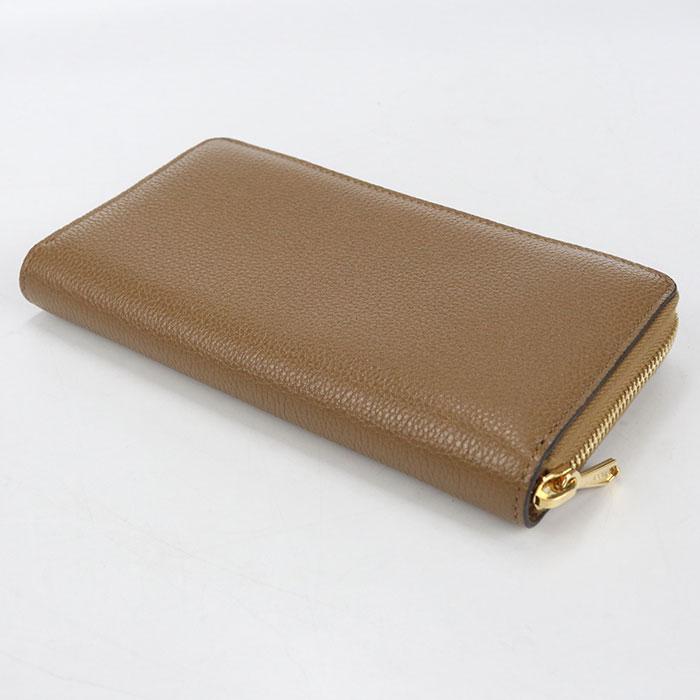 新品同様 グッチ ズゥミ 570661 レザー ブラウン ラウンドファスナー 長財布 0061【中古】GUCCI GUCCI（グッチ） 中古美品 長財布ラウンドファスナー 570661 ジップ