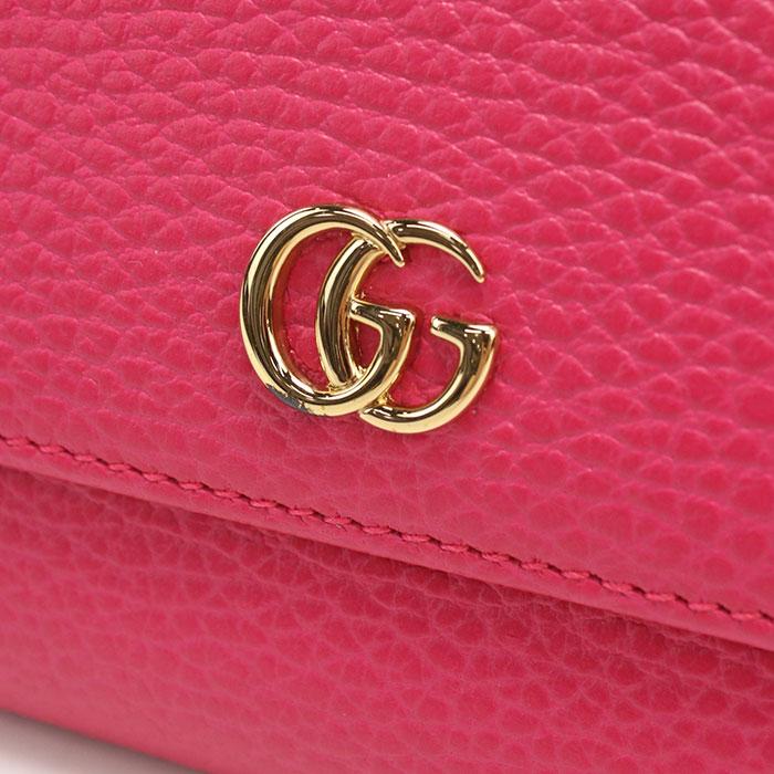 GUCCI グッチ/GGマーモント二つ折り長財布/ピンク/456116/496***/ABランク/69【中古】 GUCCI（グッチ） 中古・未使用 長財布二折 456116 コンチネンタル