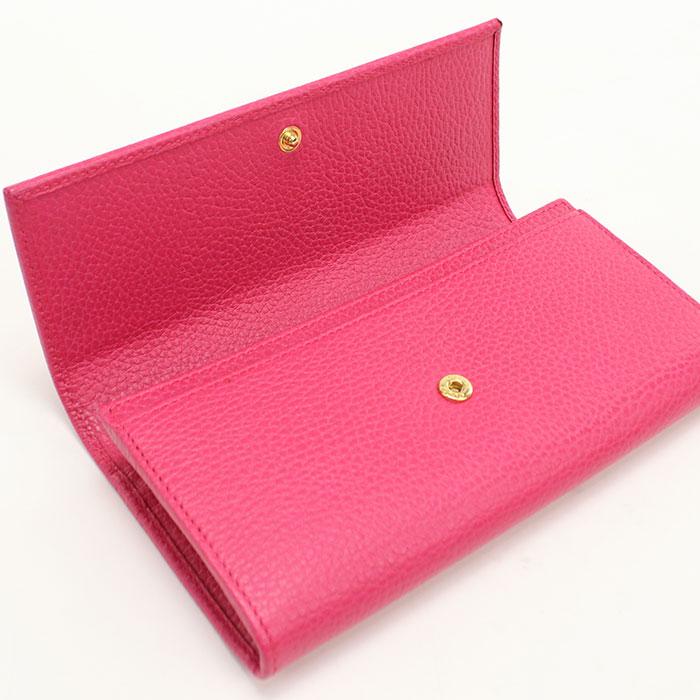 GUCCI グッチ/GGマーモント二つ折り長財布/ピンク/456116/496***/ABランク/69【中古】 GUCCI（グッチ） 中古・未使用 長財布二折 456116 コンチネンタル