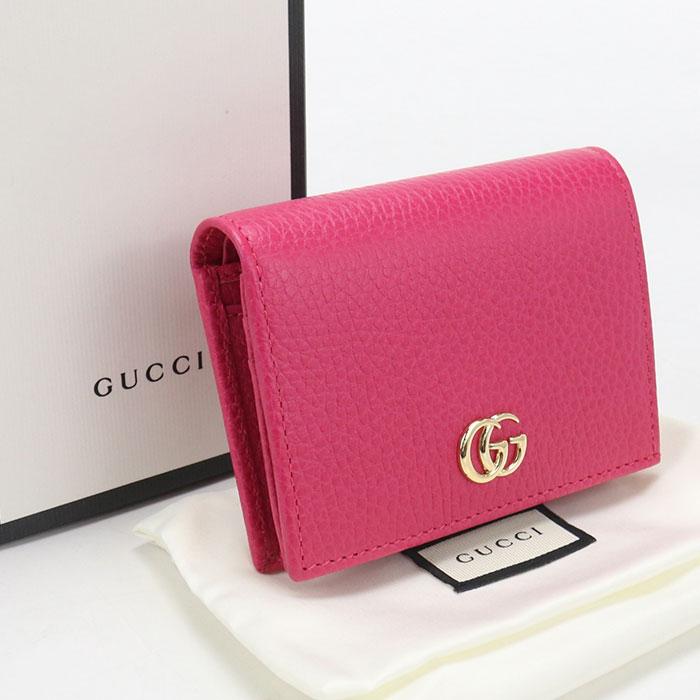 グッチ GUCCI GGスプリーム ミニウォレット 二つ折り財布 456126 ピンク【中古】 GUCCI - グッチ GUCCI GGスプリーム ミニウォレット 二つ折り財布