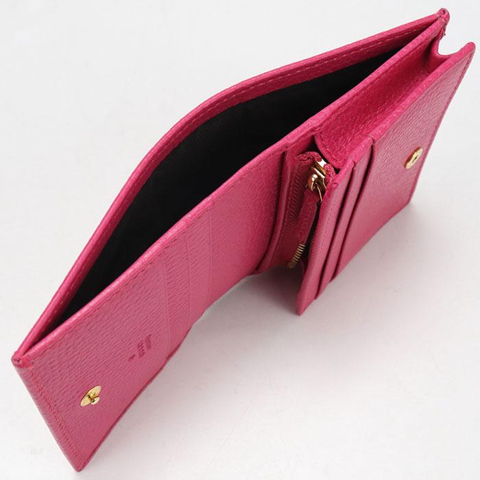 グッチ GUCCI GGスプリーム ミニウォレット 二つ折り財布 456126 ピンク【中古】 GUCCI - グッチ GUCCI GGスプリーム ミニウォレット 二つ折り財布