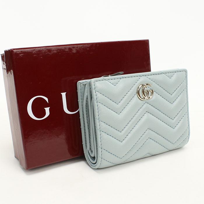 GUCCI（グッチ） 中古良品 二つ折り財布 773427 ダブルG ウォレット GG 