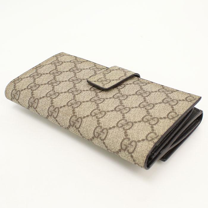 GUCCI（グッチ） 中古良品 長財布二折 212104 Wホック長財布 GG 