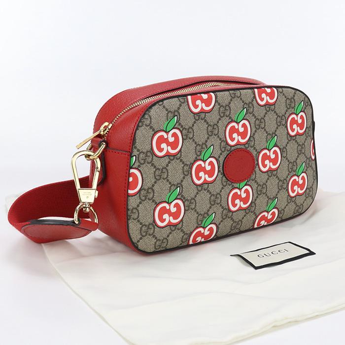GUCCI 中古美品グッチGUCCI GGアップル ショルダーバッグ GGスプリーム 