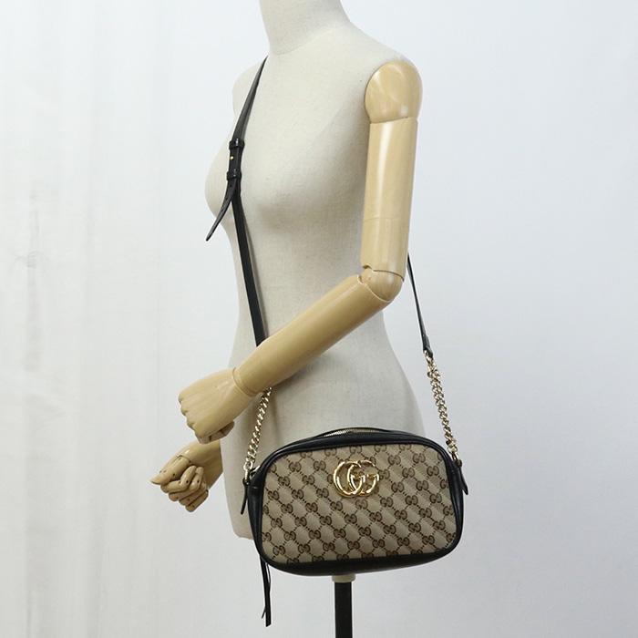 GUCCI 中古良品グッチGUCCI GGマーモント スモール ショルダーバッグ  