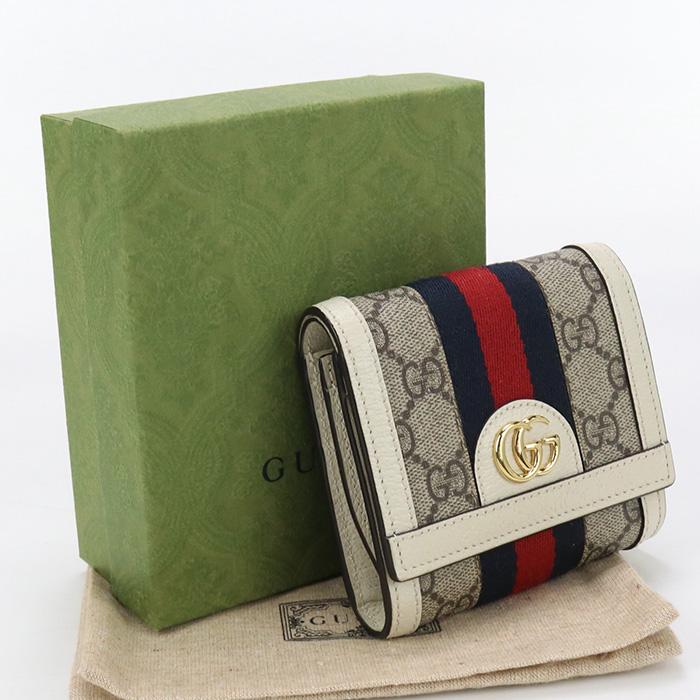 中古美品グッチGUCCI オフィディア GG ウォレット GGスプリーム 598662 