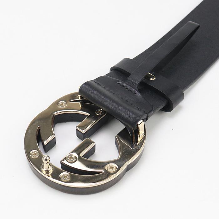 GUCCI 中古良品 グッチ ベルト 245889 メンズ インターロッキングG
