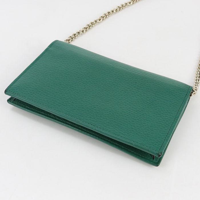 GUCCI 中古良品 グッチ チェーンウォレット 615523 インターロッキング  