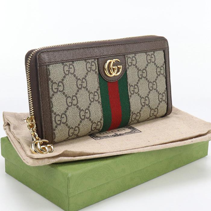 GUCCI 中古良品 グッチ 長財布ラウンドファスナー 523154 96IWG 8745  