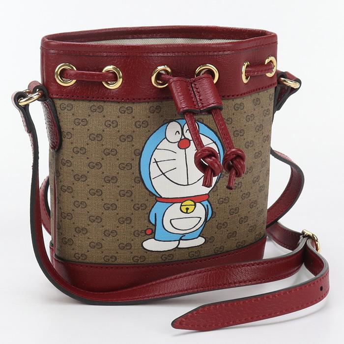 【中古・未使用】GUCCI グッチ 斜め掛け ショルダーバッグ 647801 ドラえもん マイクロGG レディース ブラウン GUCCI（グッチ） 中古・未使用 斜め掛け ショルダーバッグ 647801