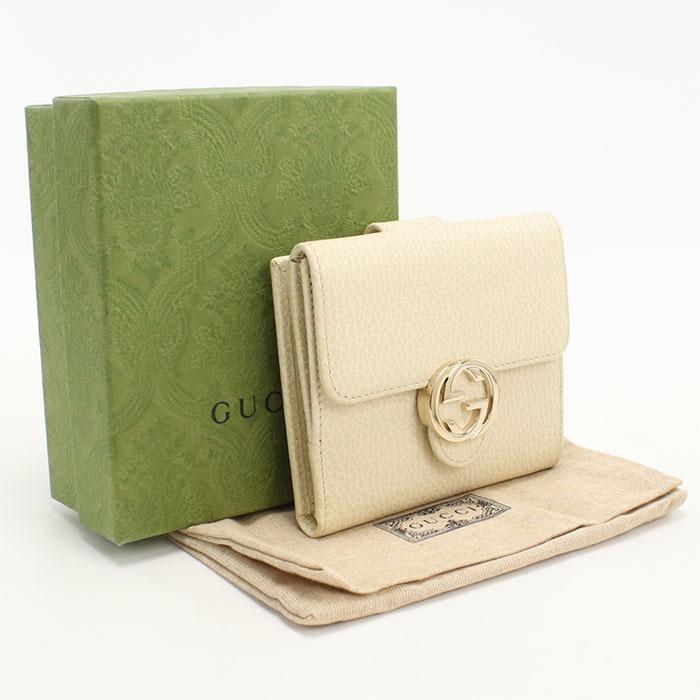 GUCCI 中古良品 二折財布 615525 2つ折り Wホック財布 インター 