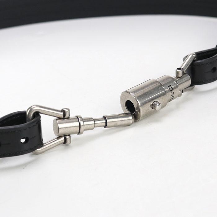 GUCCI 中古・未使用 グッチ ベルト 758543 ジャッキー メンズ ブラック  