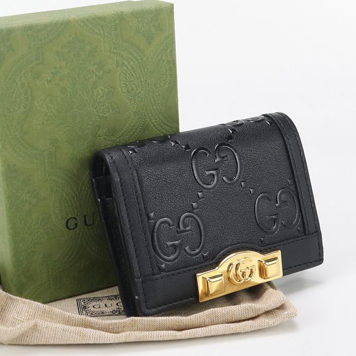 GUCCI 中古良品 グッチ 二折財布小銭入付き 676150 カードケース  