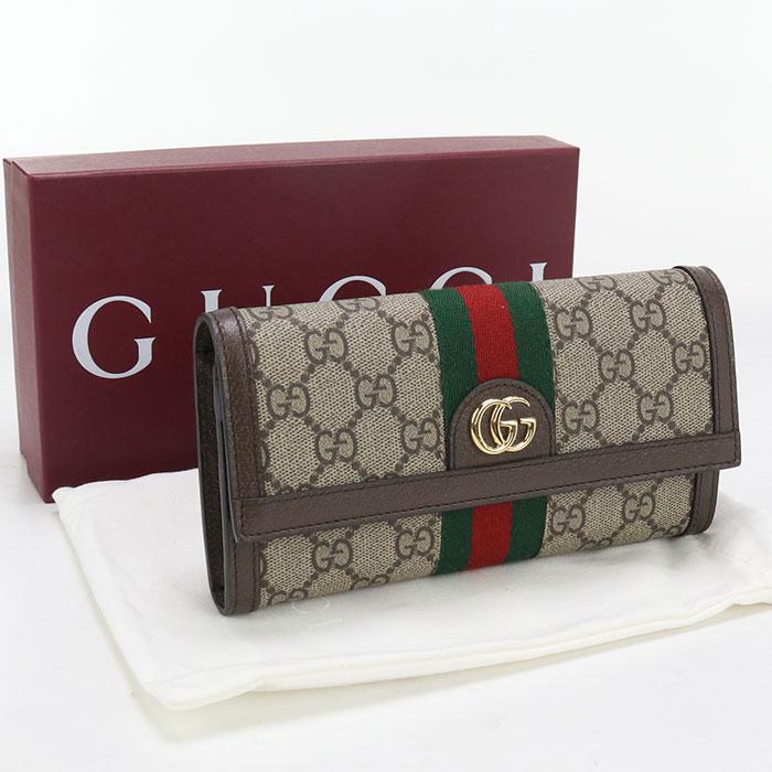 GUCCI 中古美品 グッチ 長財布ニ折小銭入付き 523153 96IWG 8745