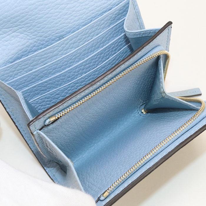 GUCCI 中古良品 グッチ 二折財布 598587 バイカラー ミディアム  