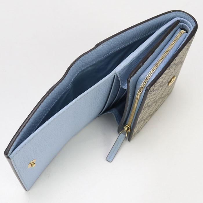 GUCCI 中古良品 グッチ 二折財布 598587 バイカラー ミディアム  