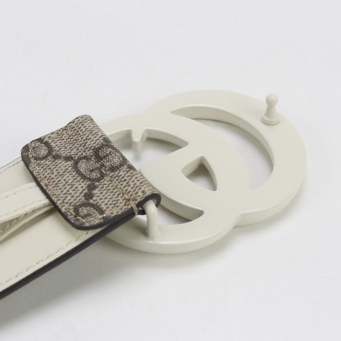 GUCCI グッチ 400593 ダブルGバックル ベルト カーフ メンズ [中古] GUCCI - GUCCI グッチ 400593 ダブルGバックル ベルト カーフ メンズ