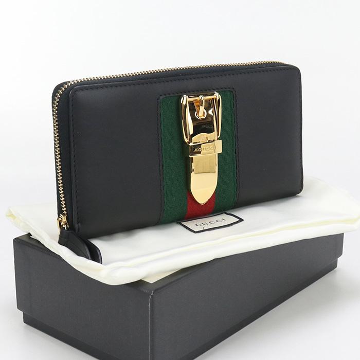 GUCCI 中古美品 グッチ 長財布ラウンドファスナー 476083 ジップ  