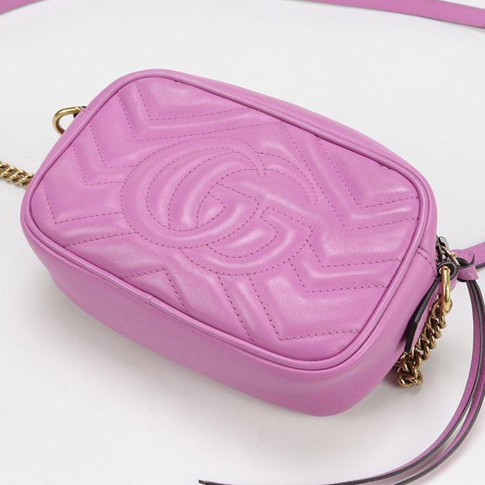 GUCCI / ショルダーバッグ/レザー/ピンク/448065 GUCCI（グッチ） 中古 斜め掛け ショルダーバッグ 448065 ミニ カメラ