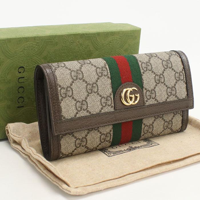 GUCCI（グッチ） 中古良品 長財布ニ折小銭入付き 523153 GG