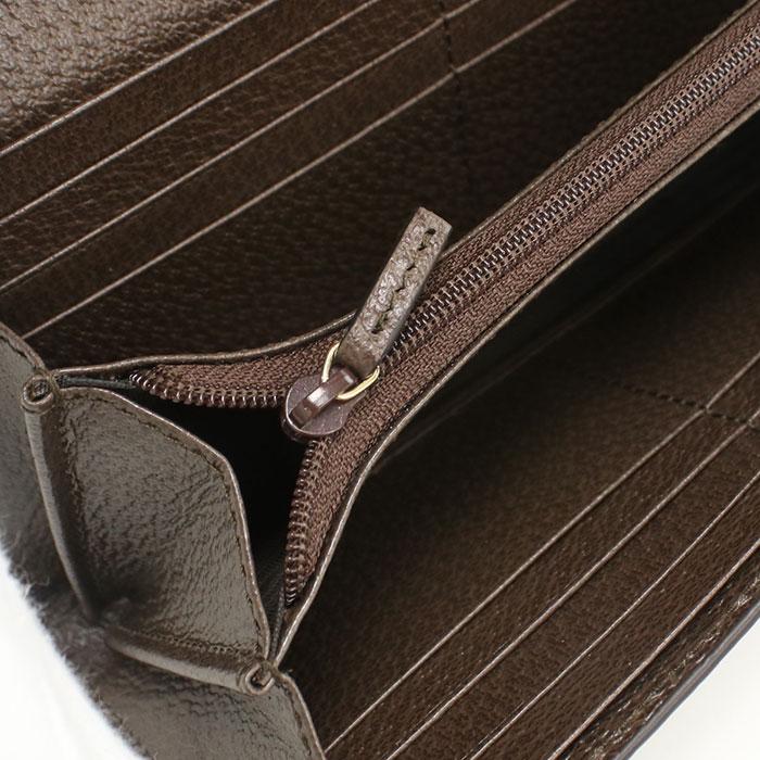 GUCCI 中古良品 グッチ 長財布ニ折小銭入付き 523153 GG