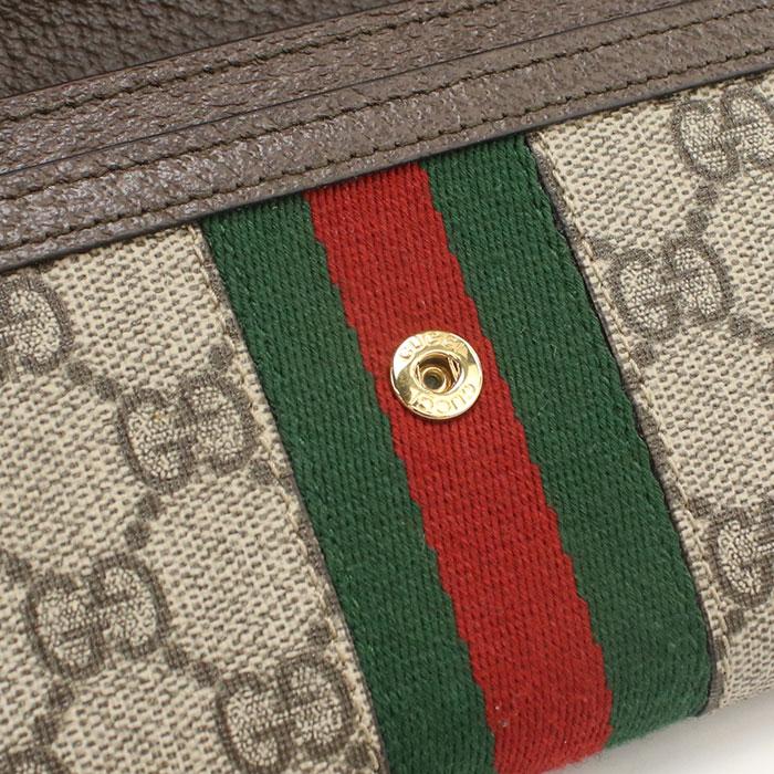 GUCCI 中古良品 グッチ 長財布ニ折小銭入付き 523153 GG