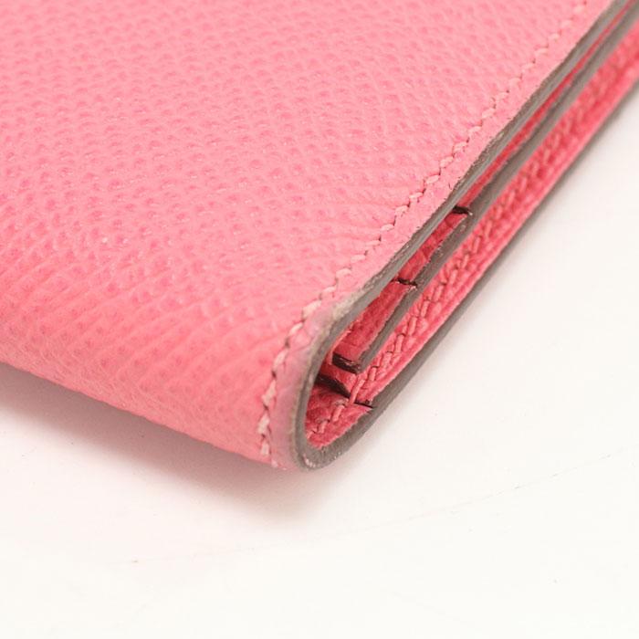 中古良品 HERMES エルメス 長財布二折 ベアンスフレ A刻印 レディース ピンクの画像