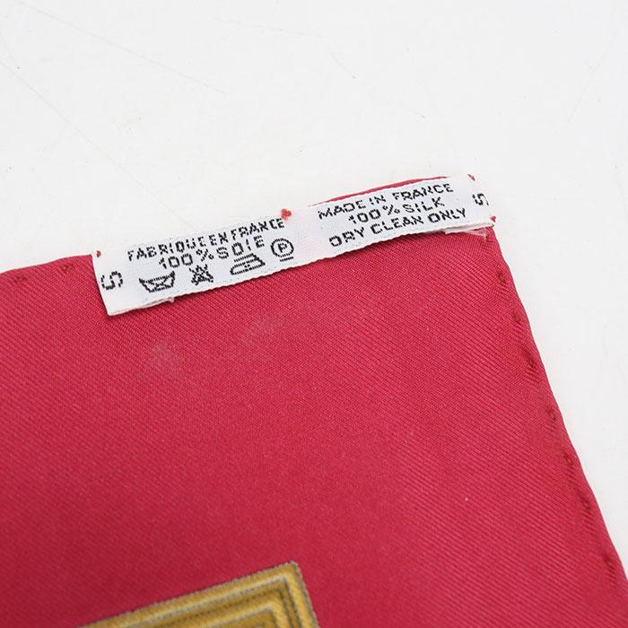 HERMES（エルメス） 中古良品 スカーフ カレ90 ユニセックス レッド
