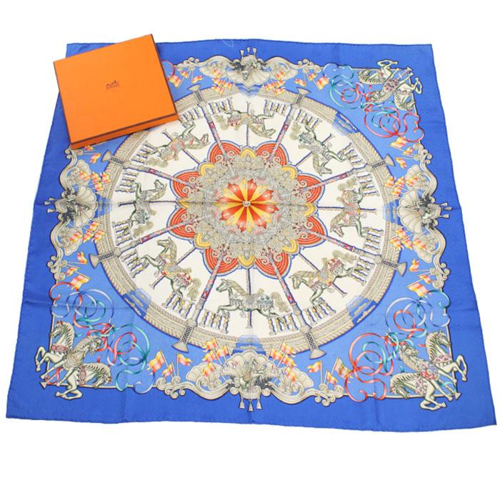 HERMES（エルメス） 中古良品 スカーフ カレ90 レディース ブルー 