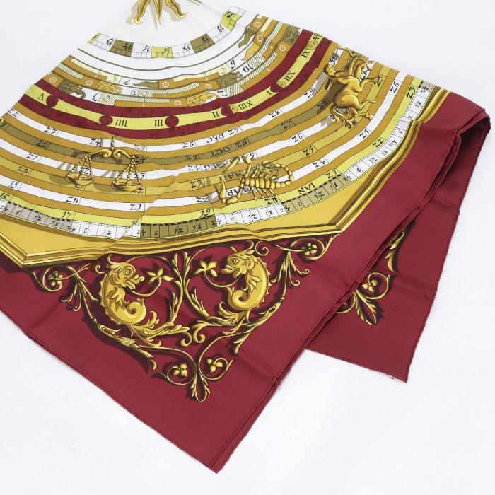 エルメススカーフ　カレ90 占星術　ワインレッド　未使用　タグあり HERMES（エルメス） 中古良品 スカーフ カレ90 ユニセックス ワイン