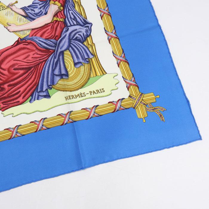 HERMES（エルメス） 中古良品 スカーフ カレ90 ユニセックス ブルー