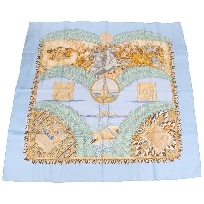 HERMES（エルメス） 中古良品 スカーフ カレ90 ユニセックス ブルー