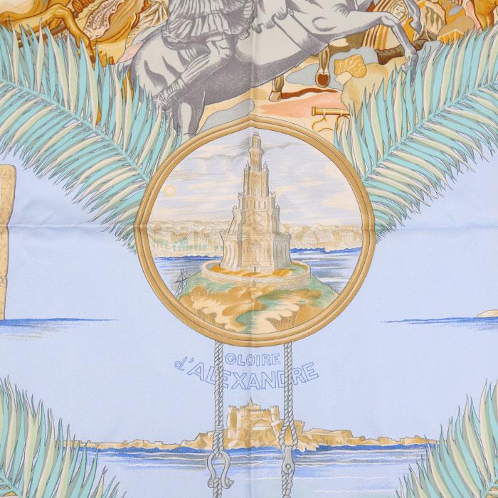 週末限定価格/HERMESエルメス スカーフ カレ90COSMOS ブルー HERMES（エルメス） 中古良品 スカーフ カレ90 ユニセックス ブルー
