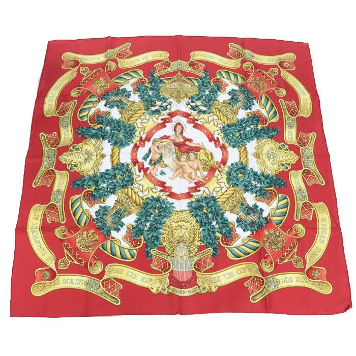 HERMES（エルメス） 中古良品 スカーフ カレ90 ユニセックス レッド