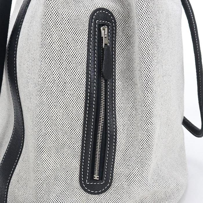中古良品 HERMES エルメス ショルダーバッグ サックマリーンレシーフMM レディース グレー