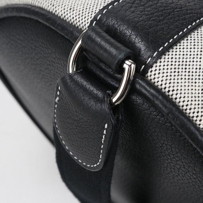中古良品 HERMES エルメス ショルダーバッグ サックマリーンレシーフMM レディース グレー