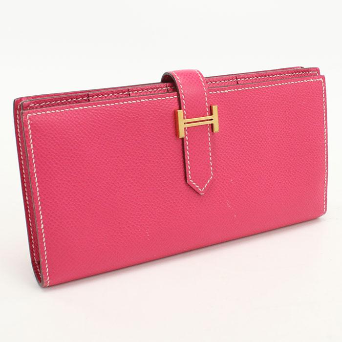 HERMES（エルメス） 中古良品 長財布ニ折小銭入付き ベアンスフレ □P 