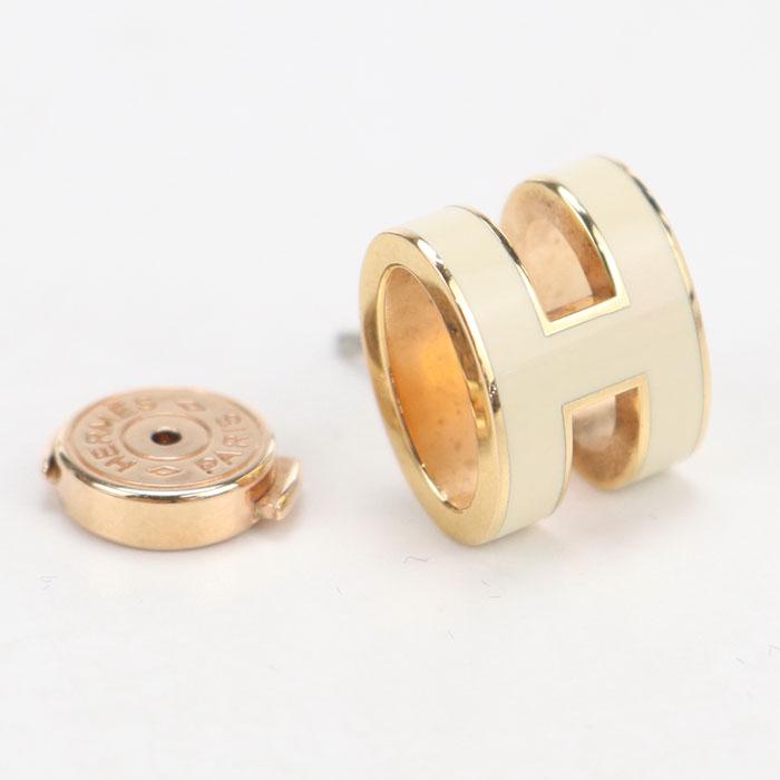HERMES（エルメス） 中古・未使用 ピアス ポップH レディース ホワイト