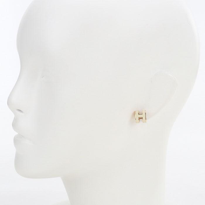 HERMES Hpopピアス ポップH ホワイト HERMES（エルメス） 中古・未使用 ピアス ポップH レディース ホワイト