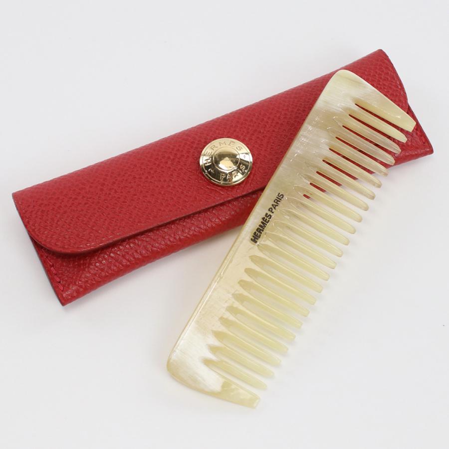 売れ筋商品 S7700M 良品 エルメス 本革ケース付き バッファローホーン