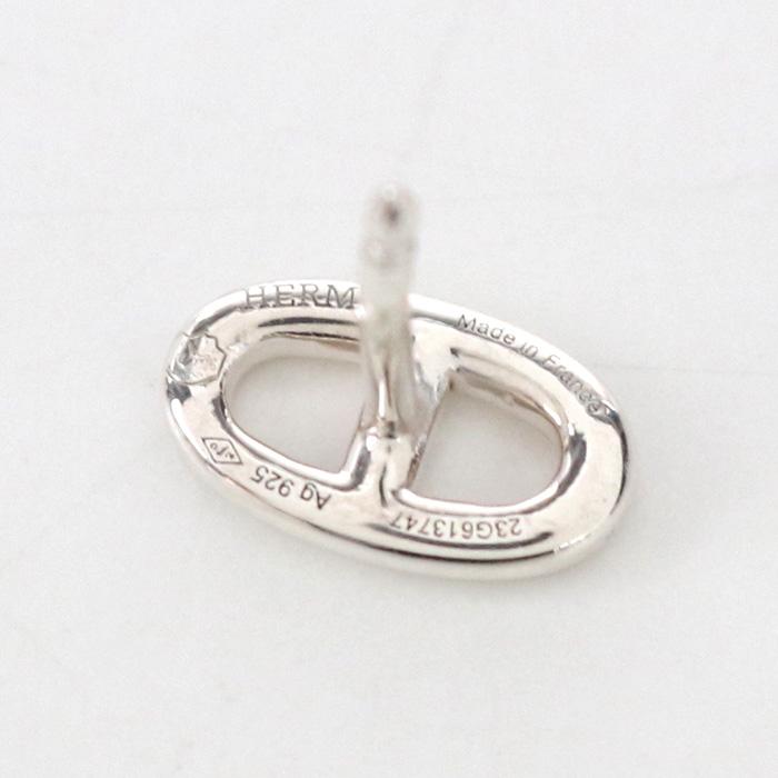 エルメス　シルバー　シェーヌダンクル　ファランドール　ピアス　新品未使用　希少 新品未使用】エルメス ファランドール ピアス シルバー HERMES
