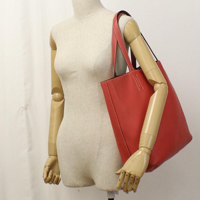 中古良品HERMES エルメス トートバッグ ドゥブルセンス36 □N刻印 レディース ピンク HERMES（エルメス） 中古良品 トートバッグ ドゥブルセンス36 □N刻印
