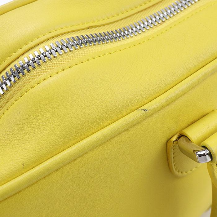 ロエベ 2way バッグ アマソナ 75 イエロー アナグラム 301.30.L.03 美品 レザー 中古 261408 LOEWE ロゴ 黄色 肩掛け ハンドバッグ ファスナー シンプル 自立 大容量 クロスボディ ミニボストン 本革 LOEWE - ロエベ 2way バッグ アマソナ 75 イエロー アナグラム 301.30
