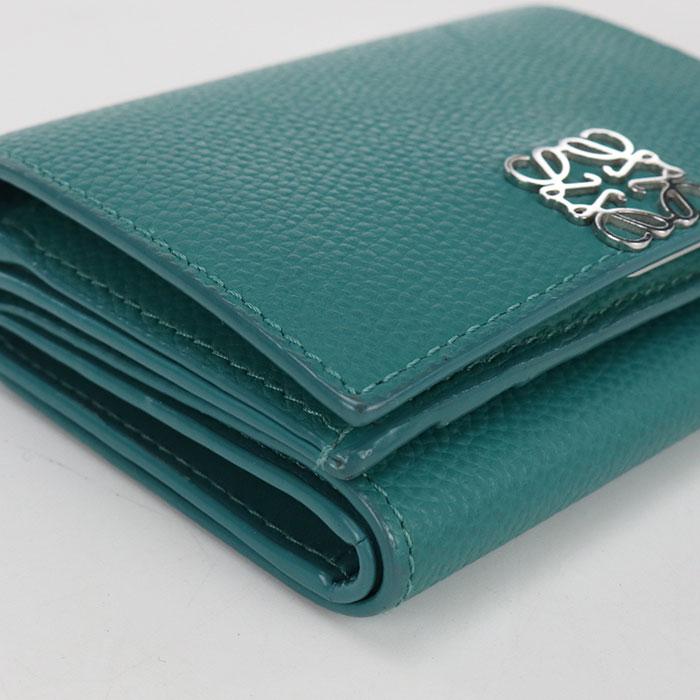 中古良品LOEWE ロエベ 三つ折り財布 C821TR2X02 トライフォールド ウォレット アナグラム レディース ブラウン LOEWE（ロエベ） 中古良品 三つ折り財布 C821TR2X02 トライフォールド