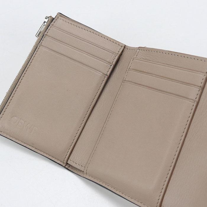 中古良品 LOEWE ロエベ 三つ折り財布 バーティカル ウォレット